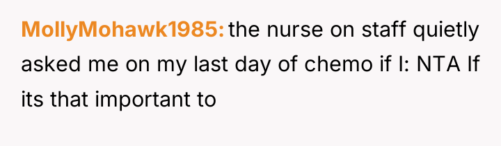 MollyMohawk1985 the nurse on staff quietly asked me on my...