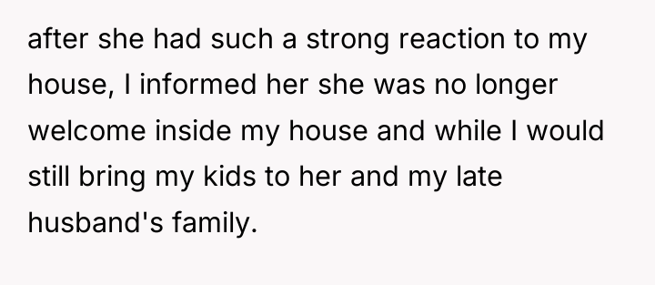after she had such a strong reaction to my house,...