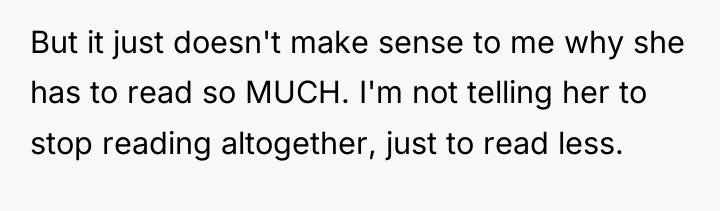 But it just doesn't make sense to me why she...