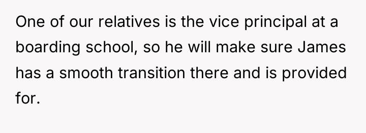 One of our relatives is the vice principal at a...