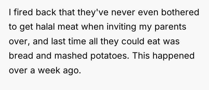 I fired back that they've never even bothered to get...