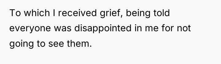 To which I received grief, being told everyone was disappointed...
