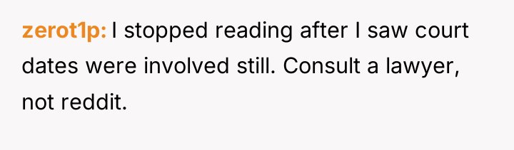 zerot1p I stopped reading after I saw court dates were...