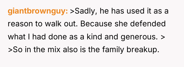 giantbrownguy >Sadly, he has used it as a reason to...