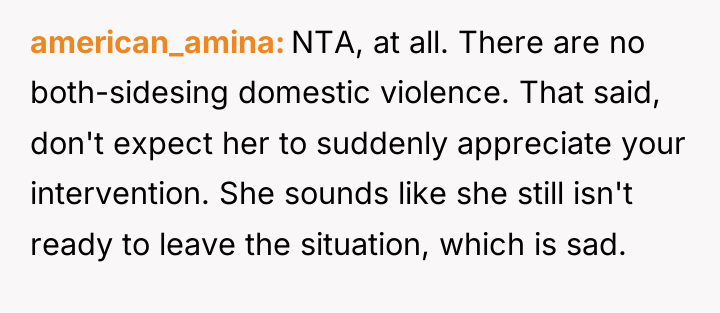 american_amina NTA, at all. There are no both-sidesing domestic violence....