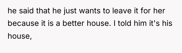 he said that he just wants to leave it for...