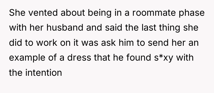 She vented about being in a roommate phase with her...