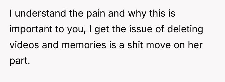 I understand the pain and why this is important to...