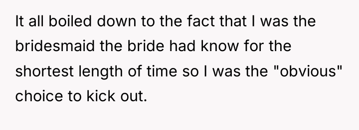 It all boiled down to the fact that I was...