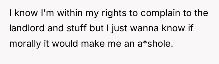 I know I'm within my rights to complain to the...