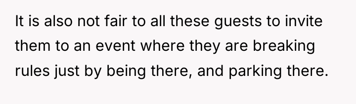 It is also not fair to all these guests to...