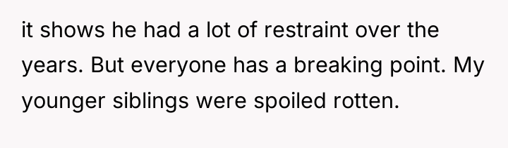 it shows he had a lot of restraint over the...