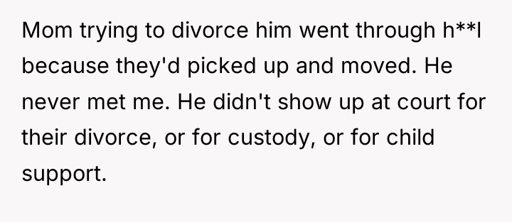 Mom trying to divorce him went through h**l because they'd...
