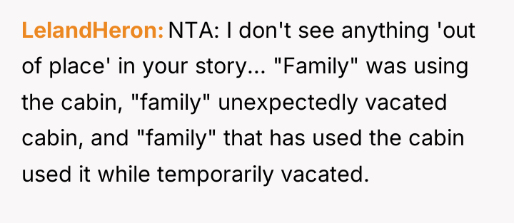 LelandHeron NTA: I don't see anything 'out of place' in...