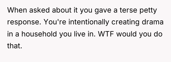 When asked about it you gave a terse petty response....