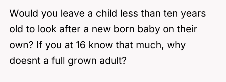 Would you leave a child less than ten years old...