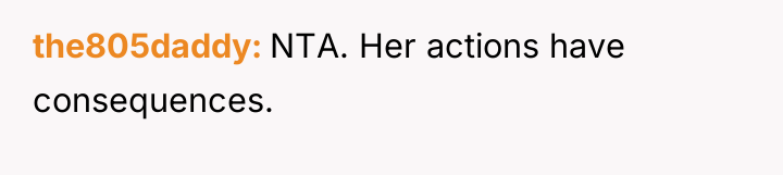 the805daddy NTA. Her actions have consequences.