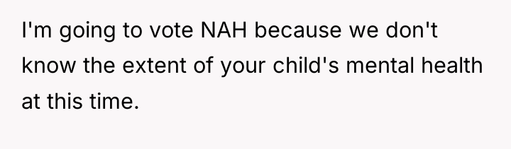 I'm going to vote NAH because we don't know the...