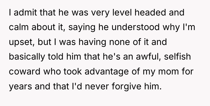 I admit that he was very level headed and calm...