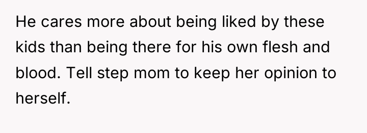 He cares more about being liked by these kids than...