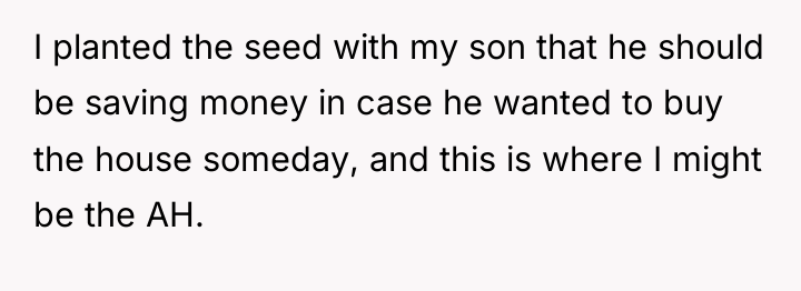 I planted the seed with my son that he should...