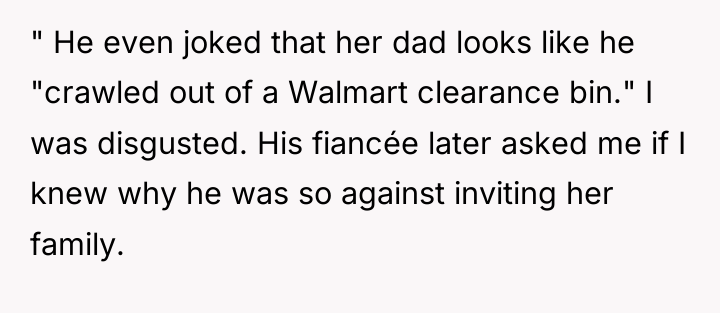 " He even joked that her dad looks like he...