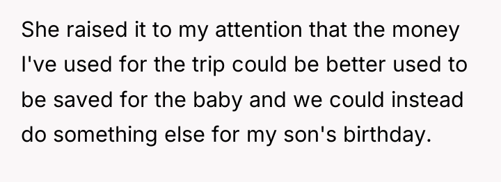 She raised it to my attention that the money I've...