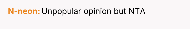 N-neon Unpopular opinion but NTA