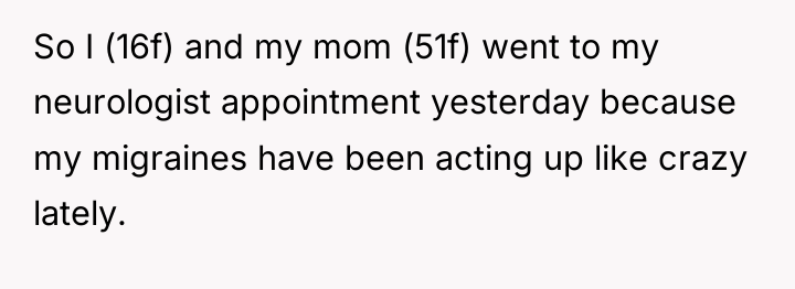 So I (16f) and my mom (51f) went to my...