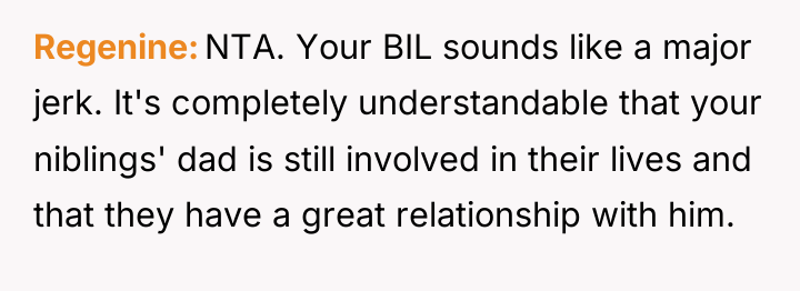 Regenine NTA. Your BIL sounds like a major jerk. It's...