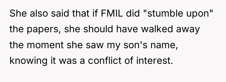 She also said that if FMIL did "stumble upon" the...