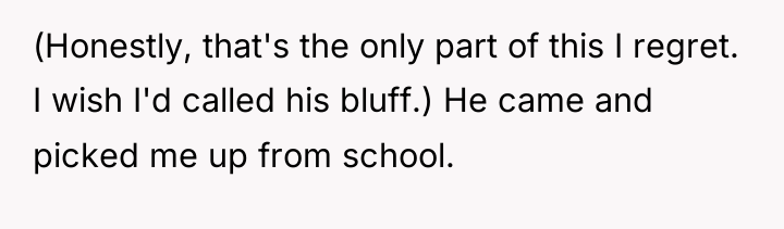 (Honestly, that's the only part of this I regret. I...