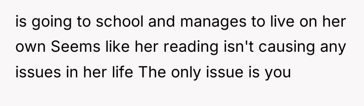 is going to school and manages to live on her...