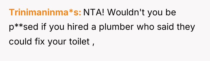 Trinimaninma*s NTA! Wouldn't you be p**sed if you hired a...