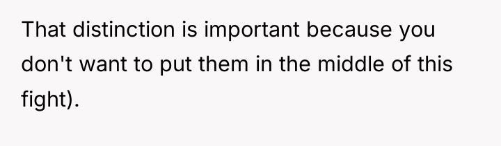 That distinction is important because you don't want to put...