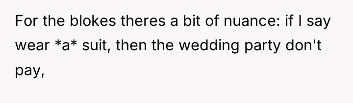 For the blokes theres a bit of nuance: if I...