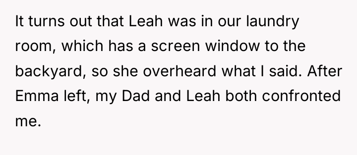 It turns out that Leah was in our laundry room,...