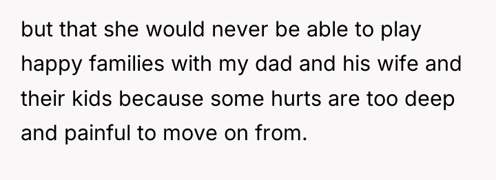 but that she would never be able to play happy...