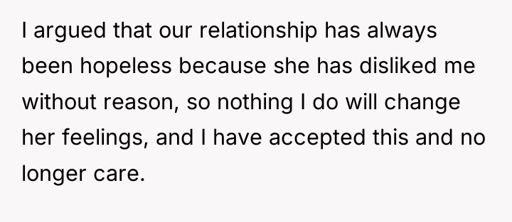 I argued that our relationship has always been hopeless because...