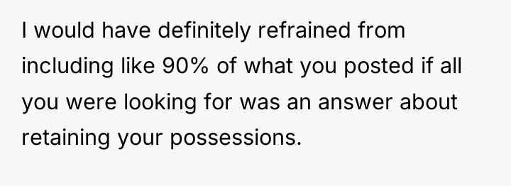 I would have definitely refrained from including like 90% of...