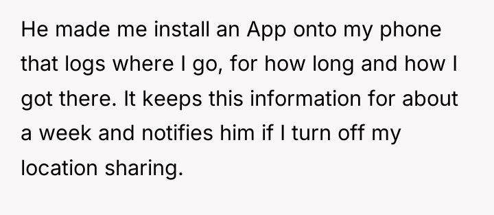 He made me install an App onto my phone that...