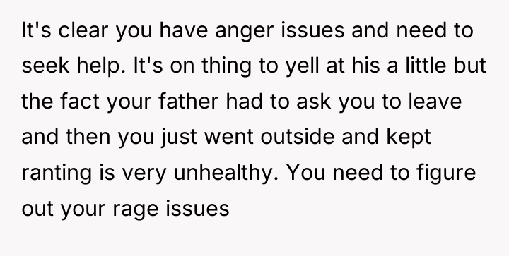 It's clear you have anger issues and need to seek...