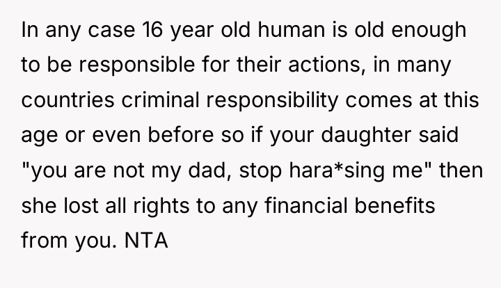 In any case 16 year old human is old enough...