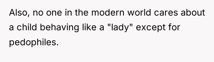 Also, no one in the modern world cares about a...
