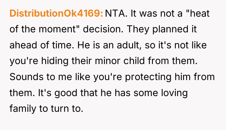 DistributionOk4169 NTA. It was not a "heat of the moment"...