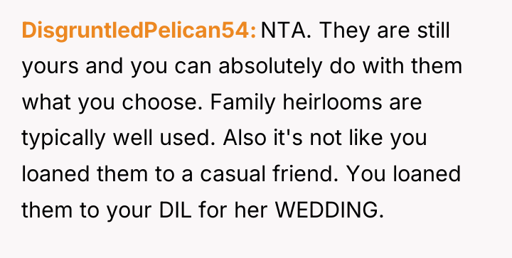 DisgruntledPelican54 NTA. They are still yours and you can absolutely...