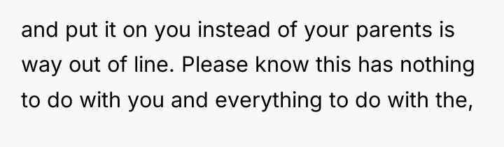 and put it on you instead of your parents is...