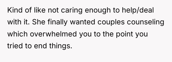 Kind of like not caring enough to help/deal with it....