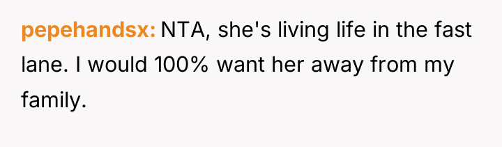 pepehandsx NTA, she's living life in the fast lane. I...