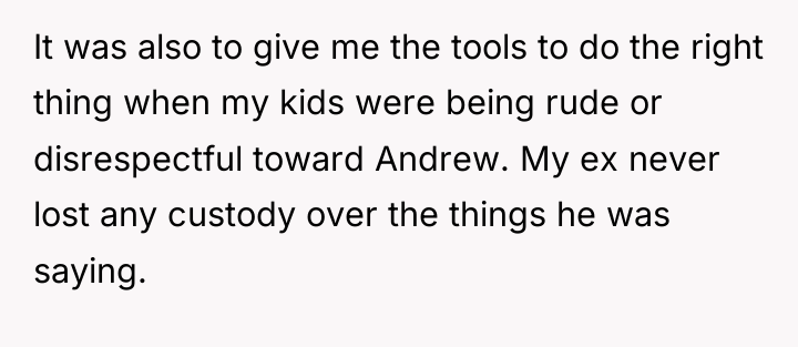 It was also to give me the tools to do...